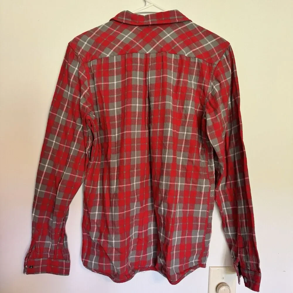 Youth NHL Washington Capitals Red Plaid Flannel Shirt Snap Button Long Sleeve‎